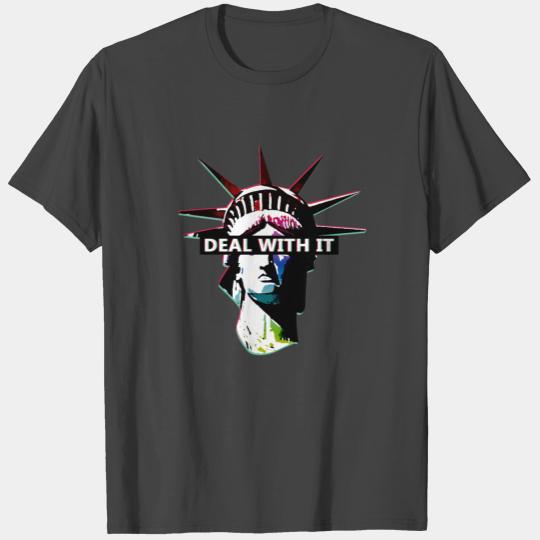 Statue Of Liberty Deal With It T Shirts