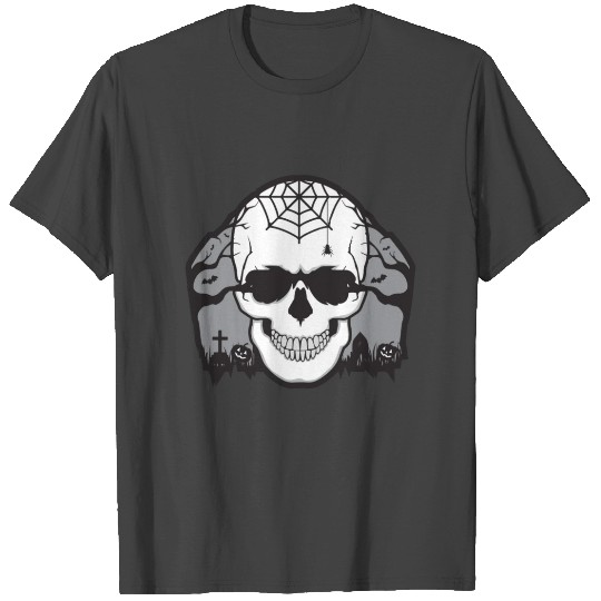 Halloween Skull Spider Skulls Cool Funny Gift Idea T Shirts