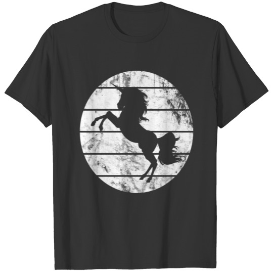 Unicorn horse in vintage retro look gift T Shirts