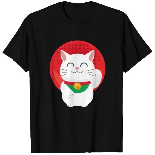 Cat Maneki Neko Japan Lucky Cat Funny Gift Idea T Shirts