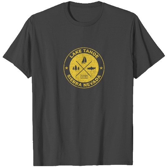 Lake Tahoe California Skiing Hiking Boating T Shirts