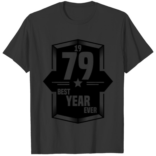 Best Year Ever 1979 silver T-shirt