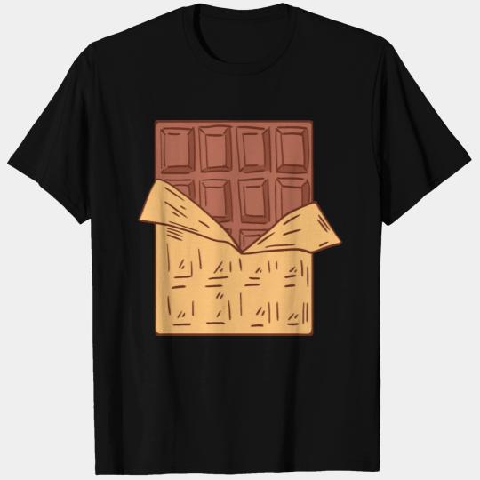 Delicious sweet dark chocolate bar in foil wrapper T Shirts