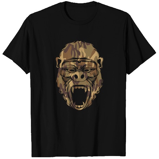 Camouflage Gorilla Silverback Monkey Ape Gift T Shirts