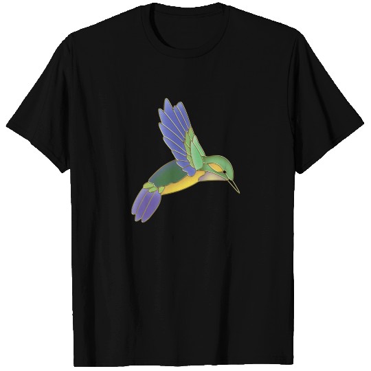 Stained Glass Hummingbird T Shirts