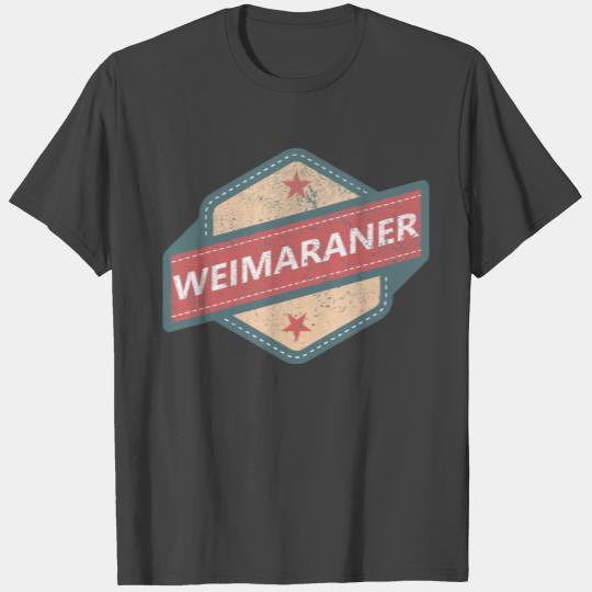 WEIMARANER LOGO Vintage Retro T Shirts
