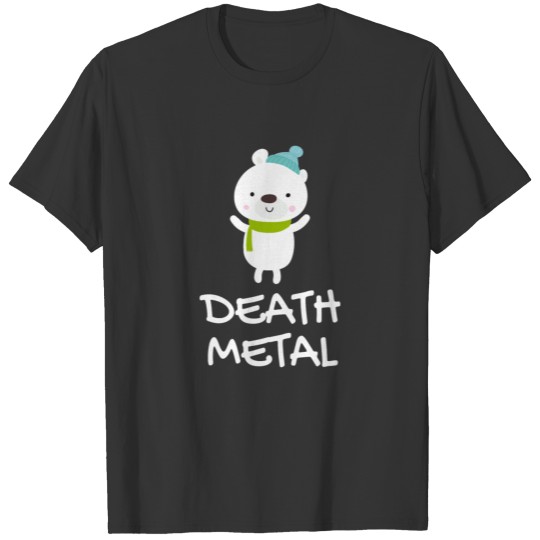 Cute Death Metal Christmas Bear T Shirts