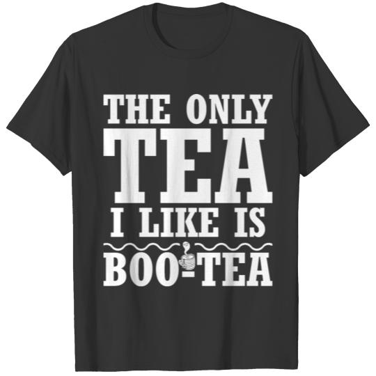 The Only Tea I Like Is Boo Tea Ghost Halloween T-shirt