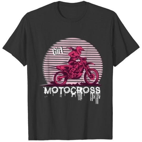 Motocross Biker Girl, Motorcycle T Shirts