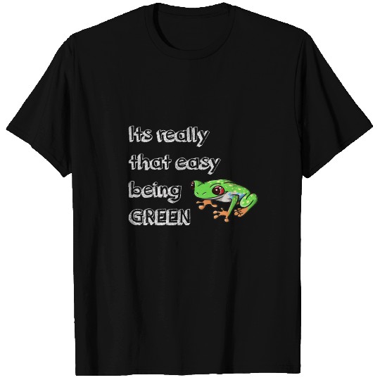 be green frog rain forest eco friendly earth vegan T Shirts