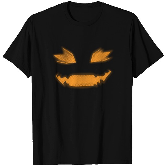 Evil Smile Halloween Creepy Jack O Lantern T Shirts