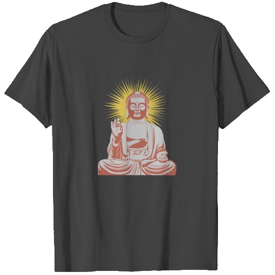 Copper Buddha Retro Urna Meditation Style T Shirts