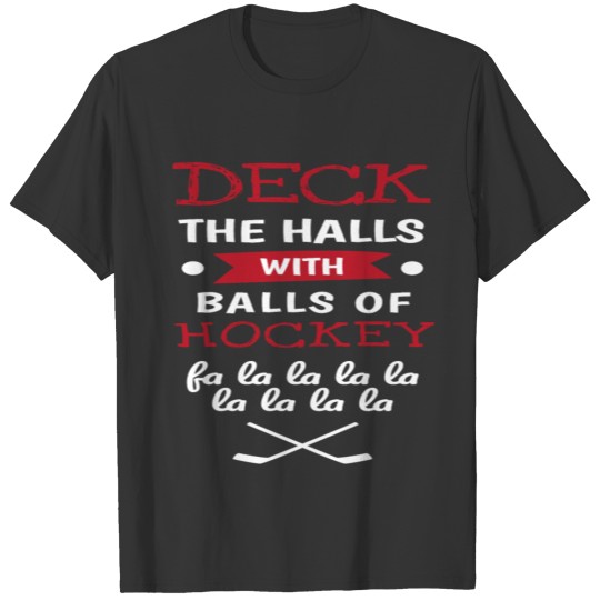 Christmas Design for Hockey Lovers T Shirts