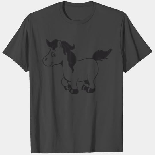 Pony horse ride run trot fun girl sweet love jump T Shirts