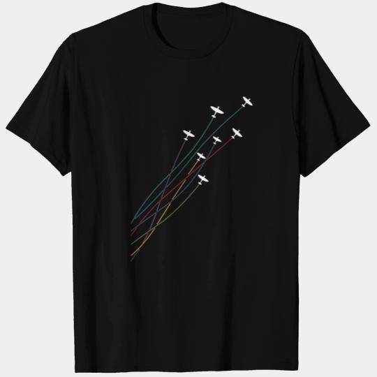 Pilot Colorful Flying Spitfire Airplanes T Shirts