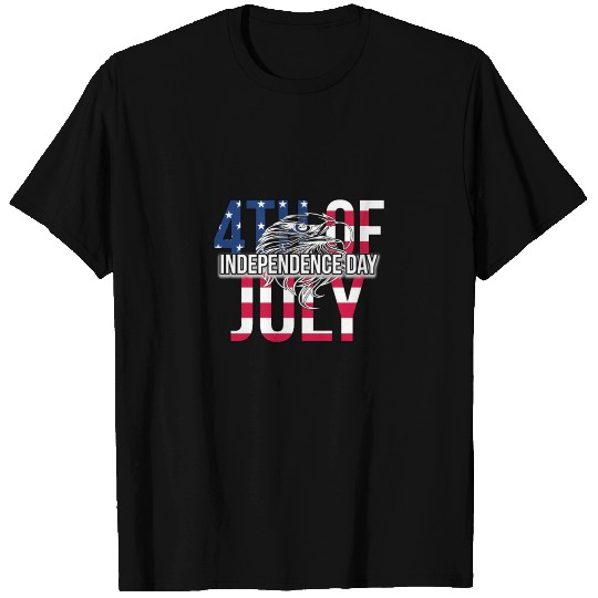 Happy Independence Day 4th July Flag Eagle Women T Shirts