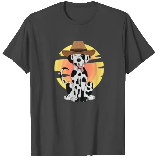 Western Harlequin Great Dane Dog Texas Rodeo Kids T Shirts