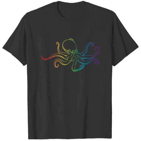 LGBT Rainbow Octopus Kraken Squid Ward Kalmar T-shirt
