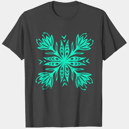 Scandinavian Pattern Folklore Floral Snowflake T Shirts