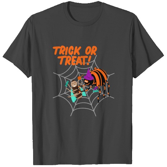 Trick Or Treat Cobweb Spider Web Halloween T Shirts