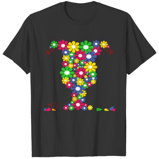 flower pot vase with butterfly (abstract) T Shirts