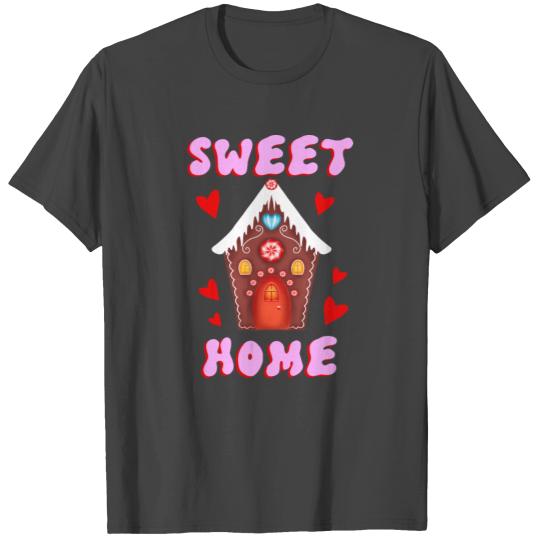 Sweet home. Gingerbread house. Christmas winter. T Shirts