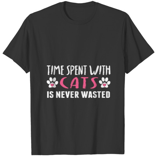 Cats Kitten Gift Idea time spent T-shirt