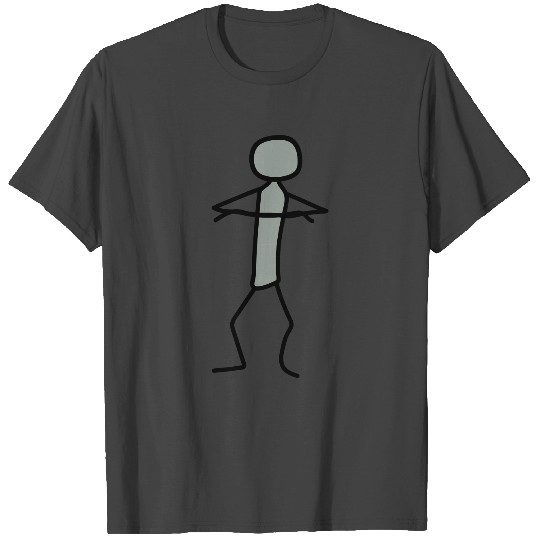 stickman offended arms cross cartoon big head funn T Shirts