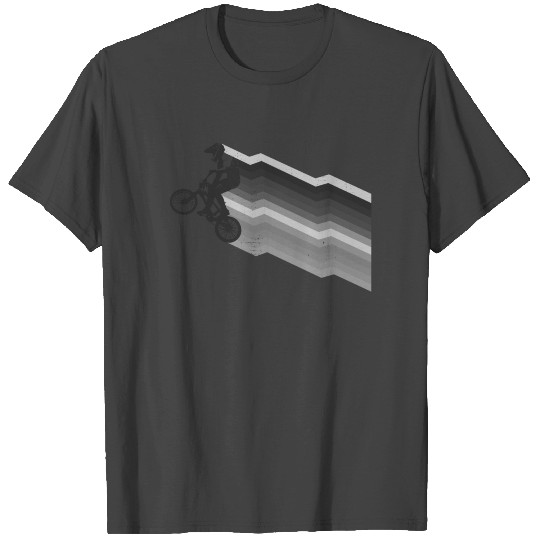 Vintage Zig Zag streaks BMX racing distressed T Shirts