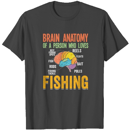 Brain Anatomy Of A Person Who Loves Fishing T Shirts
