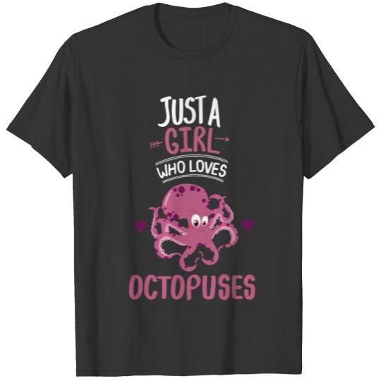 Just A Girl Who Loves Octopuses Squid Ward Octopus T-shirt