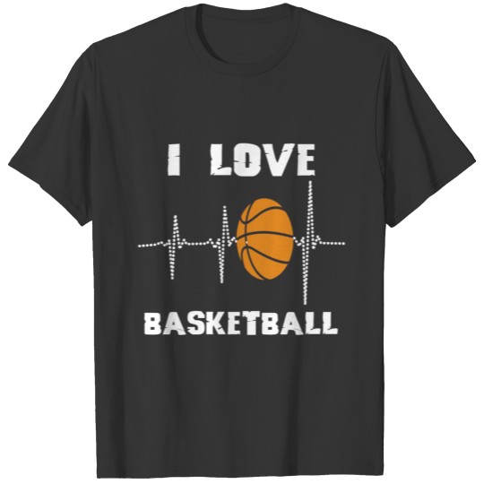 I love Basketball Design T-shirt