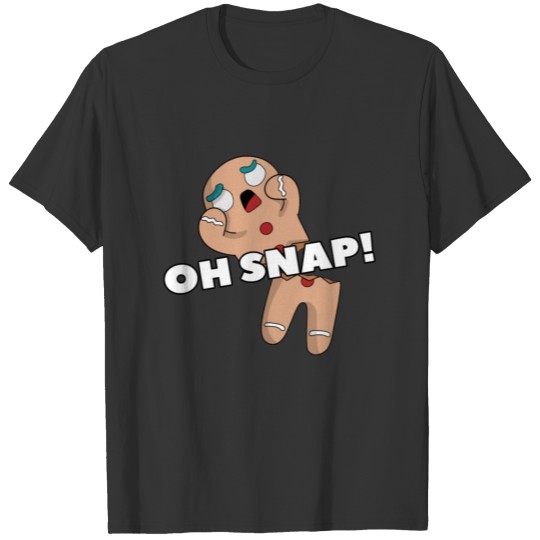 Gingerbread Man Oh Snap Funny Cute Christmas T Shirts