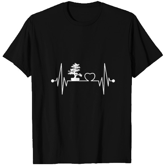 Bonsai Tree Heartbeat Design Gift for Buddhist Zen T Shirts