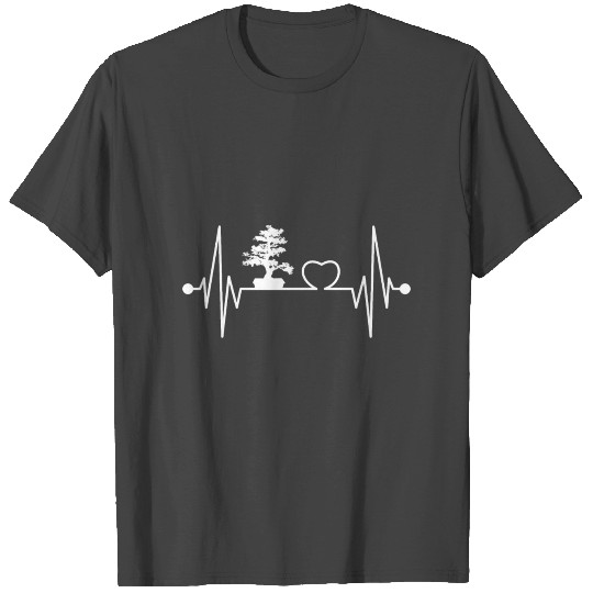 Bonsai Tree Heartbeat Design Gift for Buddhist Zen T Shirts