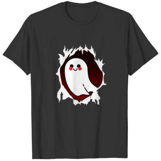 Cute Ghost Ripped Shirt T-shirt