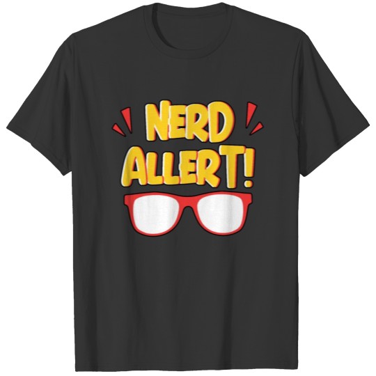 nerd allert shirt nerdy geek scientist present T-shirt