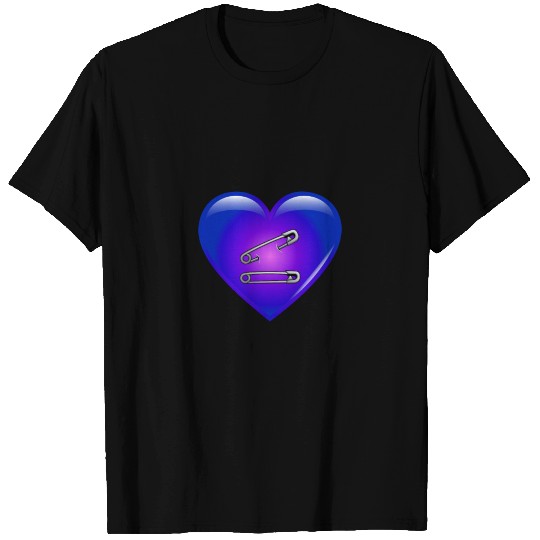 Safety Pin Heart T Shirts