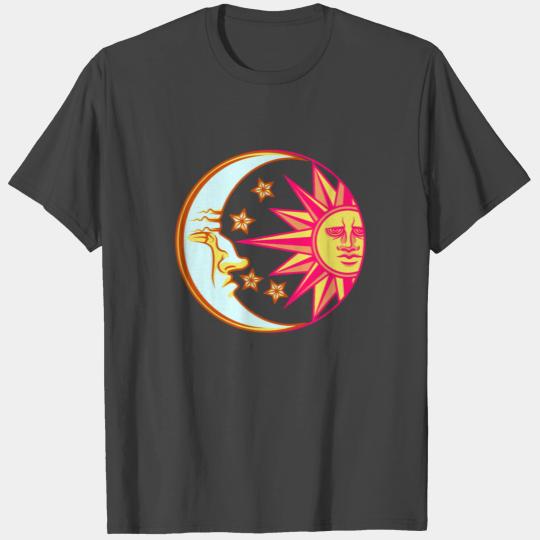 Moon Sun Stars Occult Tarot Astrology Astronomy T Shirts