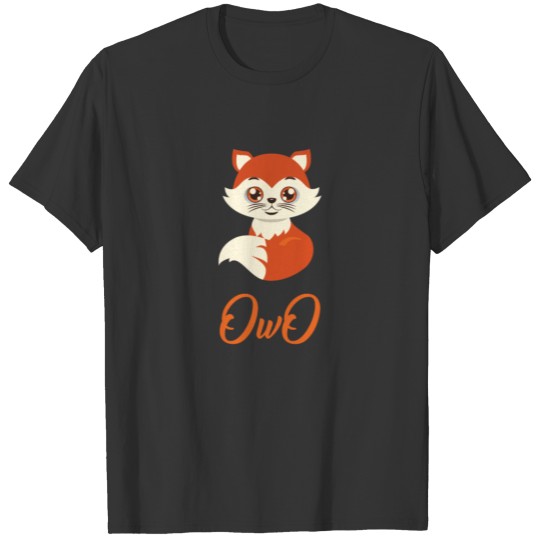 OwO Cute Fox Funny Furry Fandom Fursuiter Gift T-shirt