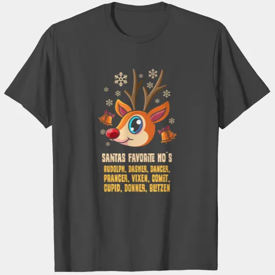 SANTA'S FAVORITE HO'S Rudolph Christmas Gift T Shirts