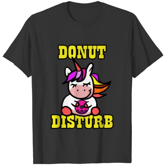 Unicorn Donut Food Rainbow Fairy Tail Coloful T Shirts
