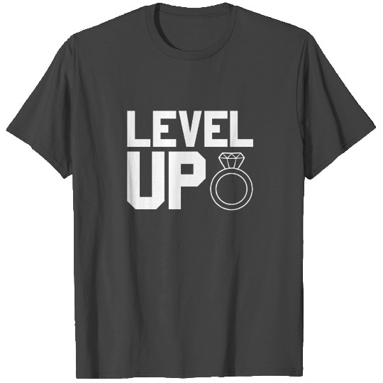 Funny Level Up Engangement Gift Grooms gift T Shirts