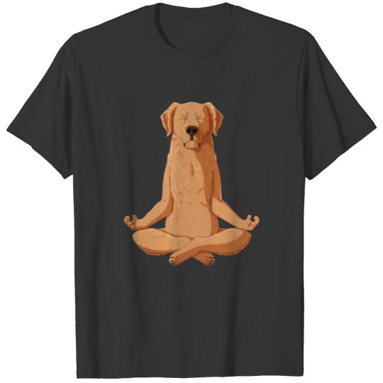 Yoga Golden Retriever Dog T-shirt