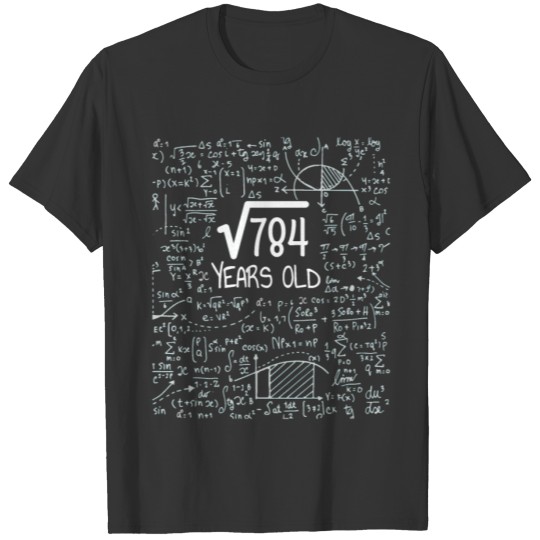 Square Root of 784-28th Birthday Geek Design T Shirts