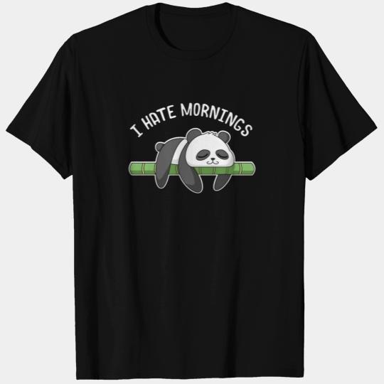 I Hate Mornings Panda Bamboo T Shirts