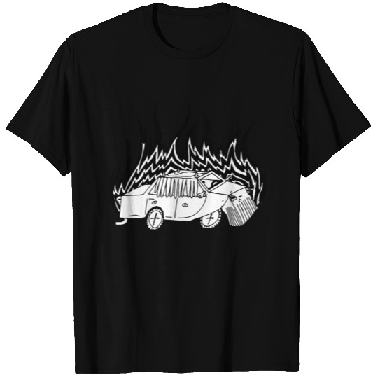 Burning Punisher Car T Shirts