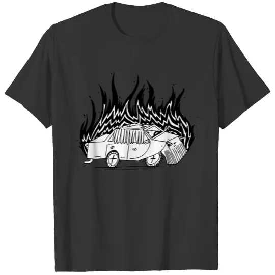 Burning Punisher Car T Shirts