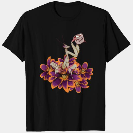 Praying Mantis in Bamboo sipping on some Tea T Shirts