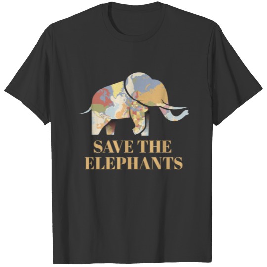 Save The Elephants Animal Welfarist Thick Skinned T Shirts